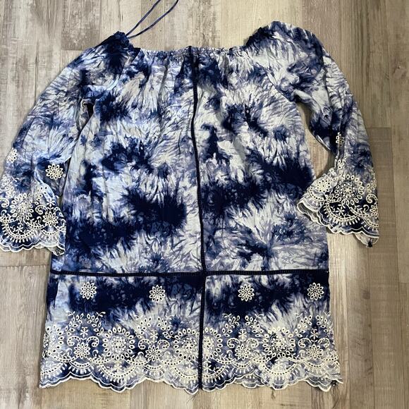 NWT Romeo+Juliet Couture Tie Dye Off The Shoulder Shift Dress Size L - Picture 13 of 13